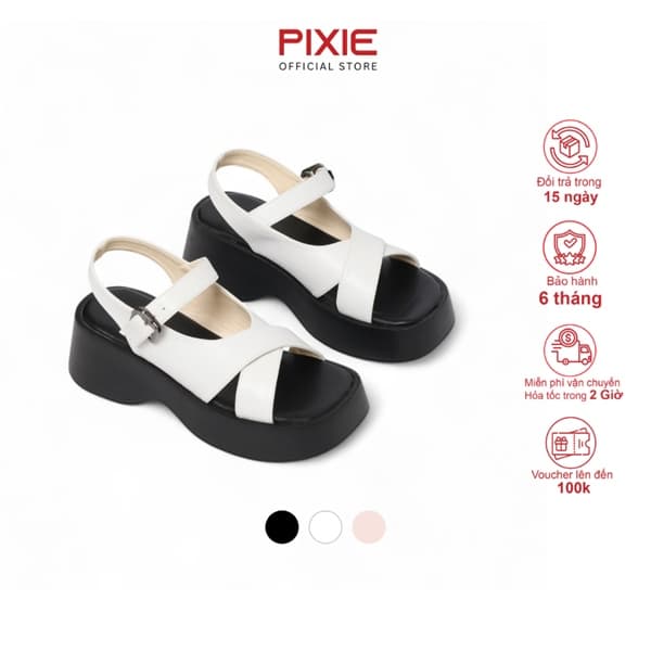 Giày Sandal Đế Xuồng Quai Chéo H363